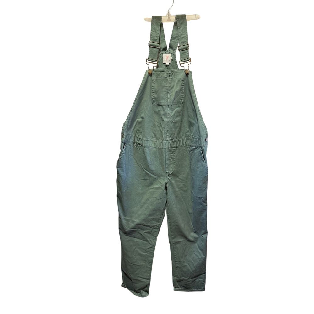 NWT The Nines by Hatch Maternity Stretch Overalls Olive Green Size M